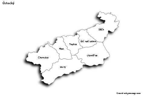 Sample Maps for Ústecký (black-white,shadowy)