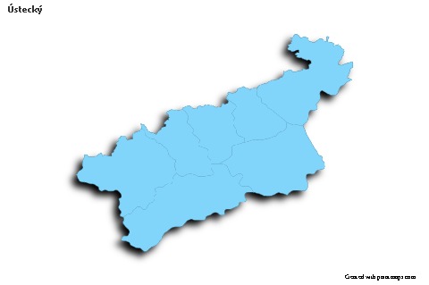 Sample Maps for Ústecký (blue,outline,shadowy)