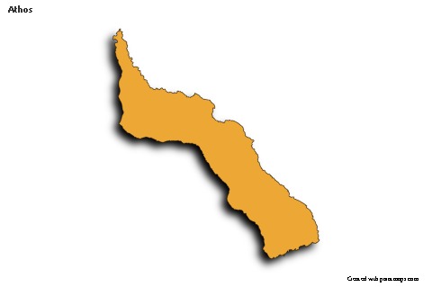 Contoh Peta untuk Athos (berwarna,bayangan)