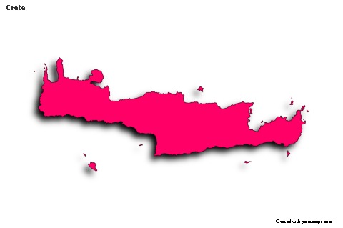 Contoh Peta untuk Crete (berwarna,bayangan)