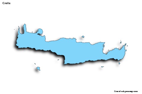 Contoh Peta untuk Crete (biru,bayangan)