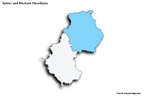 Contoh Peta untuk Epirus and Western Macedonia (biru,bayangan)