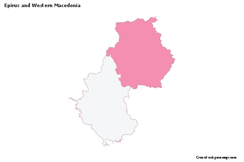 Contoh Peta untuk Epirus and Western Macedonia (merah jambu,garis besar)