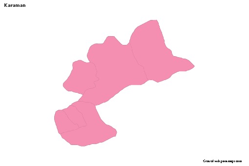 Sample Maps for Karaman (pink,outline)