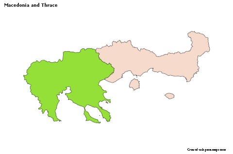 Macedonia and Thrace için Örnek Haritalar (renkli)