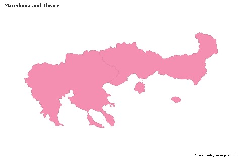 Macedonia and Thrace için Örnek Haritalar (pembe,anahat)