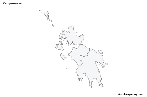 Contoh Peta untuk Peloponnese (berwarna)