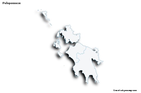 Contoh Peta untuk Peloponnese (biru,garis luar,bayangan)