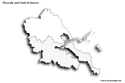 Sample Maps for Thessaly and Central Greece (black-white,shadowy)