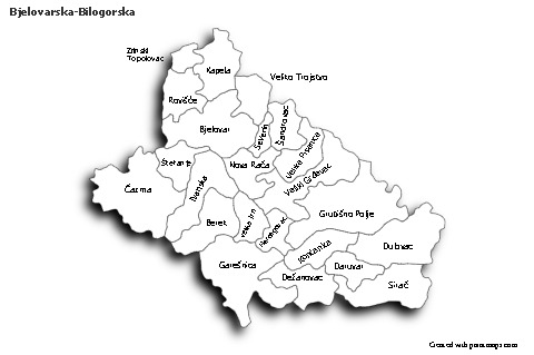 Sample Maps for Bjelovarska-Bilogorska (black-white,shadowy)