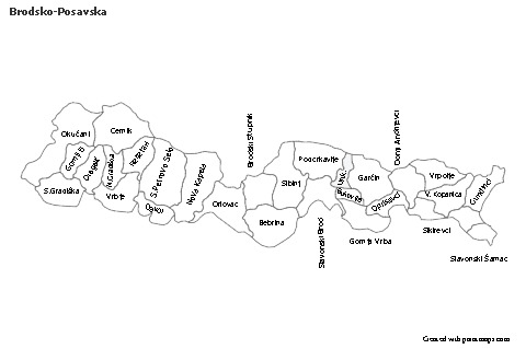 Contoh Peta untuk Brodsko-Posavska (hitam-putih)