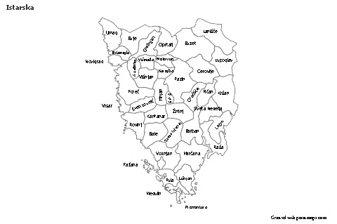 Istarska için Örnek Haritalar (siyah-beyaz)