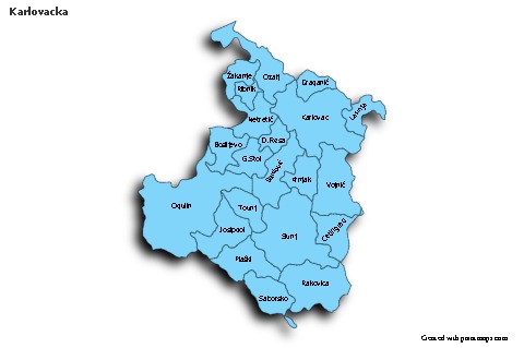 Contoh Peta untuk Karlovacka (biru,bayangan)