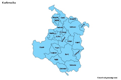 Contoh Peta untuk Karlovacka (biru)