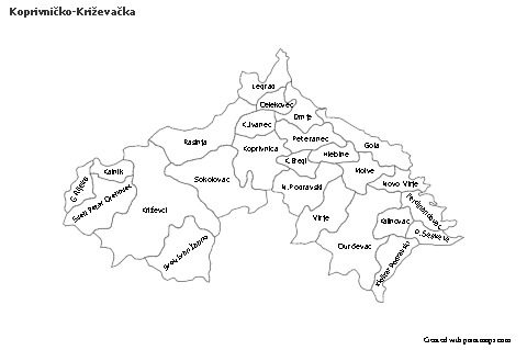 Sample Maps for Koprivničko-Križevačka (black-white)