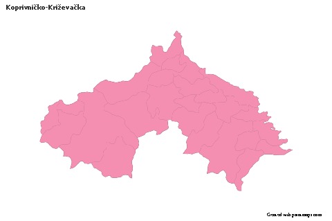 Sample Maps for Koprivničko-Križevačka (pink,outline)