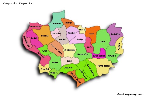 Contoh Peta untuk Krapinsko-Zagorska (berwarna,bayangan)