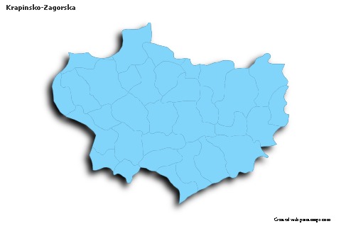 Contoh Peta untuk Krapinsko-Zagorska (biru,garis luar,bayangan)