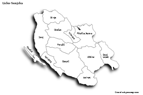 Sample Maps for Licko-Senjska (black-white,shadowy)