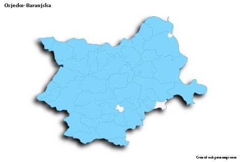 Contoh Peta untuk Osjecko-Baranjska (biru,garis luar,bayangan)