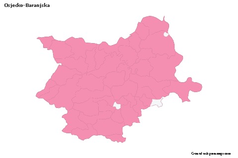 Contoh Peta untuk Osjecko-Baranjska (merah jambu,garis besar)