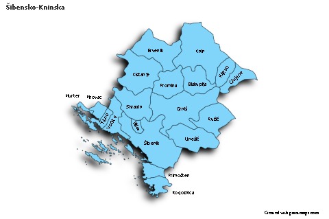 Contoh Peta untuk Šibensko-Kninska (biru,bayangan)