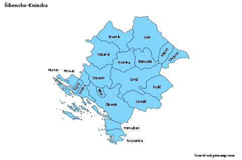 Contoh Peta untuk Šibensko-Kninska (biru)
