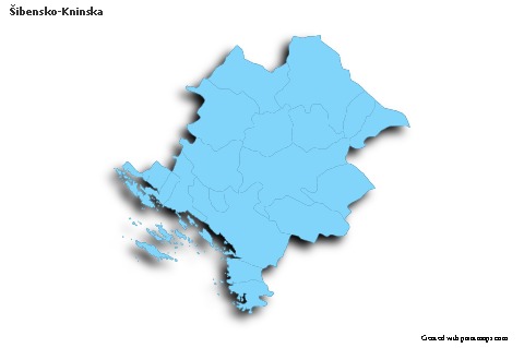 Contoh Peta untuk Šibensko-Kninska (biru,garis luar,bayangan)