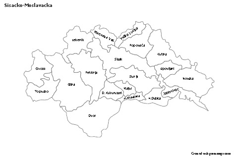 Sample Maps for Sisacko-Moslavacka (black-white)