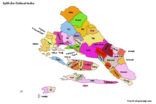 Sample Maps for Splitsko-Dalmatinska (colored)