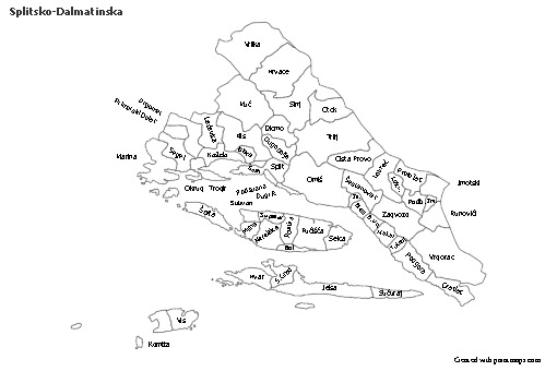 Sample Maps for Splitsko-Dalmatinska (black-white)