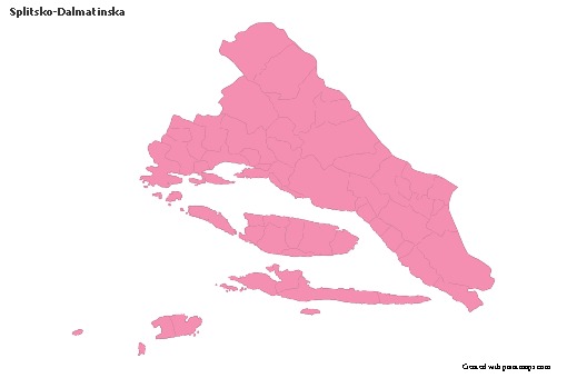Sample Maps for Splitsko-Dalmatinska (pink,outline)