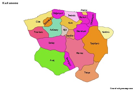 Sample Maps for Kastamonu (colored)