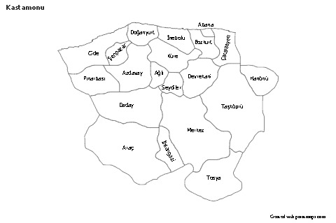 Sample Maps for Kastamonu (black-white)
