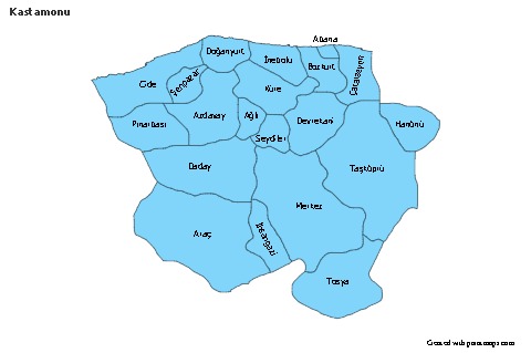 Sample Maps for Kastamonu (blue)