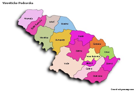 Sample Maps for Viroviticko-Podravska (colored,shadowy)