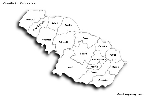 Sample Maps for Viroviticko-Podravska (black-white,shadowy)