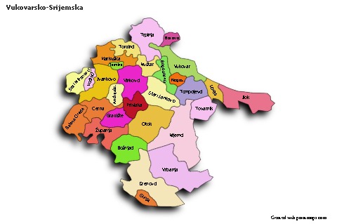 Contoh Peta untuk Vukovarsko-Srijemska (berwarna,bayangan)