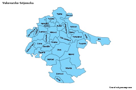Contoh Peta untuk Vukovarsko-Srijemska (biru)