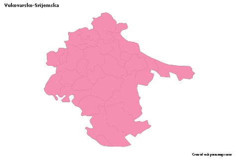 Contoh Peta untuk Vukovarsko-Srijemska (merah jambu,garis besar)
