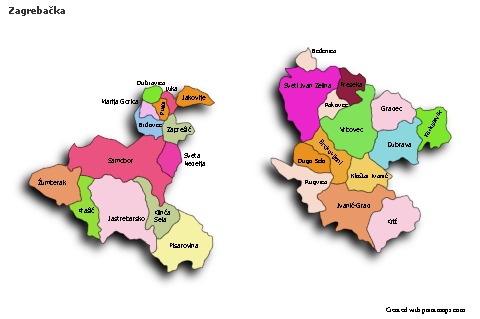 Contoh Peta untuk Zagrebačka (berwarna,bayangan)