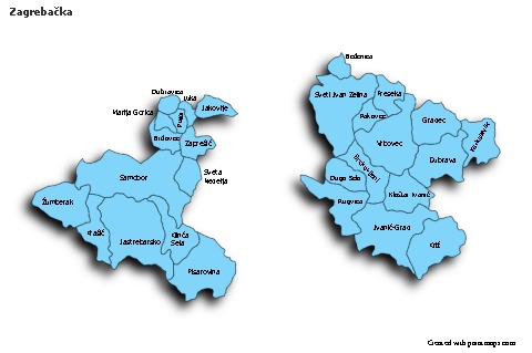 Contoh Peta untuk Zagrebačka (biru,bayangan)