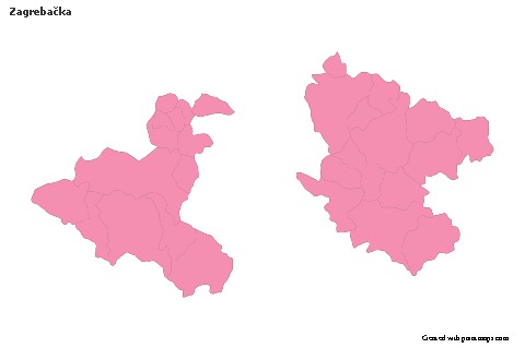 Contoh Peta untuk Zagrebačka (merah jambu,garis besar)