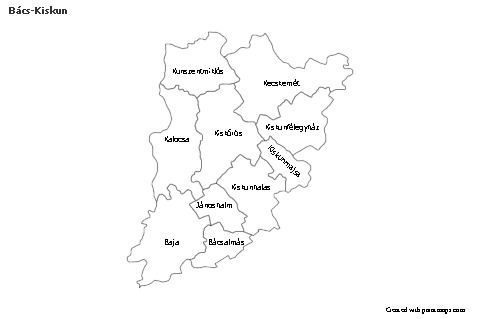 Sample Maps for Bács-Kiskun (black-white)