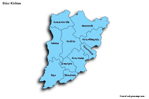 Sample Maps for Bács-Kiskun (blue,shadowy)