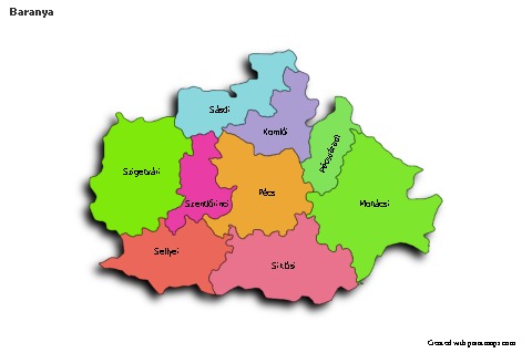 Baranya için Örnek Haritalar (renkli,gölgeli)