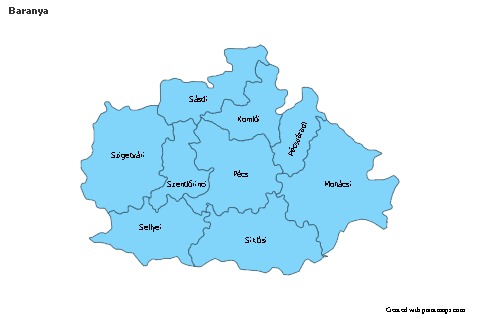 Baranya için Örnek Haritalar (mavi)