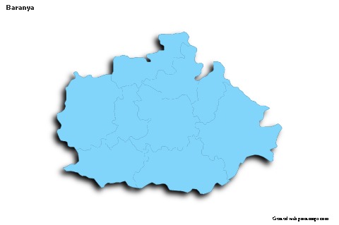 Baranya için Örnek Haritalar (mavi,anahat,gölgeli)