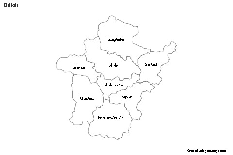 Sample Maps for Békés (black-white)