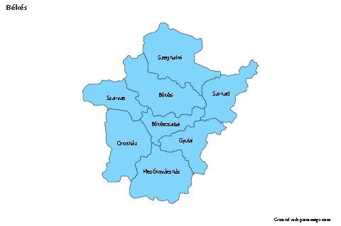 Sample Maps for Békés (blue)